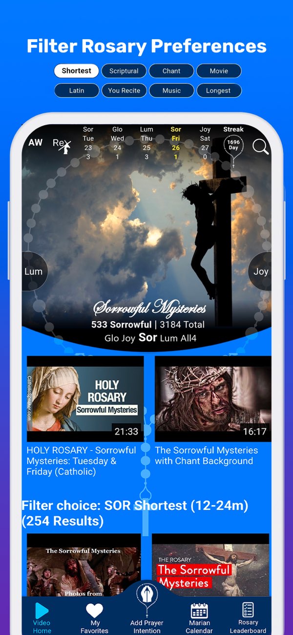 Rosary Experience — Video player