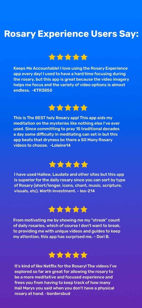 Rosary Experience — User reviews